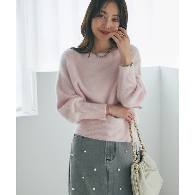 【La boutique BonBon】ヘアリーウールCA混オフショルKN | PAL GROUP OUTLET | 詳細画像9 