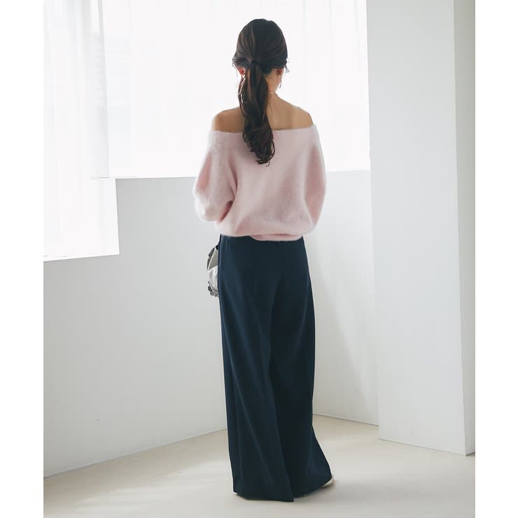 【La boutique BonBon】ヘアリーウールCA混オフショルKN | PAL GROUP OUTLET | 詳細画像25 