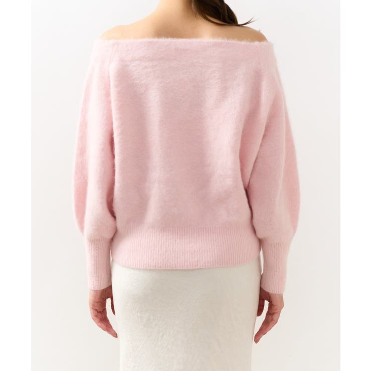 【La boutique BonBon】ヘアリーウールCA混オフショルKN | PAL GROUP OUTLET | 詳細画像28 