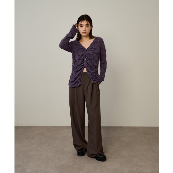 【Omekashi】2WAY起毛レースカーディガン | PAL GROUP OUTLET | 詳細画像10 