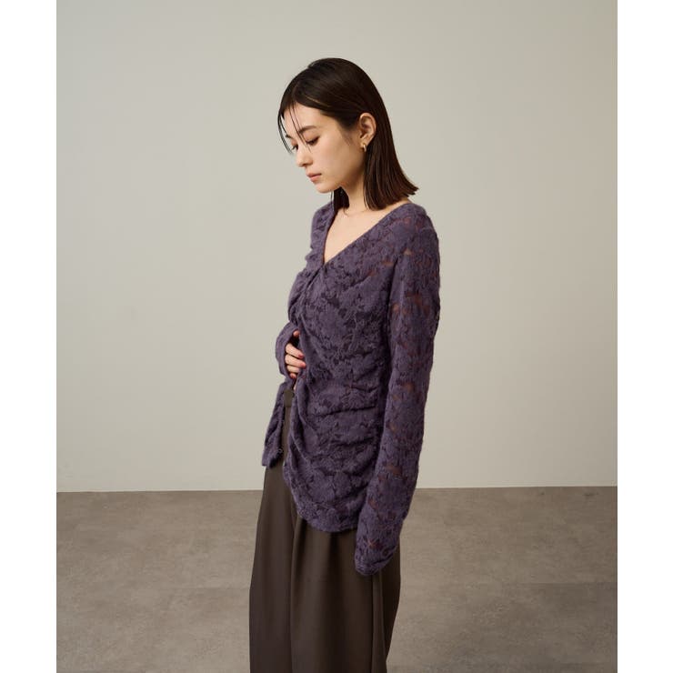 【Omekashi】2WAY起毛レースカーディガン | PAL GROUP OUTLET | 詳細画像3 