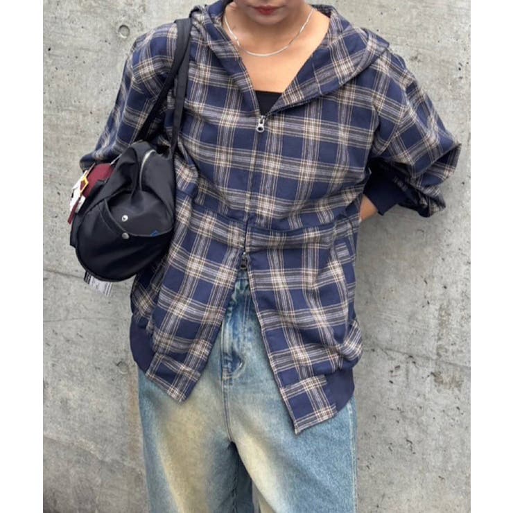 【Kastane】CHECK ZIP HOODIE SHIRT | PAL GROUP OUTLET | 詳細画像28 
