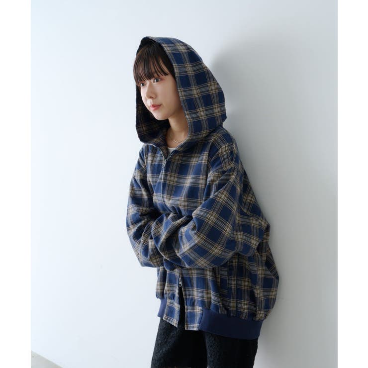 【Kastane】CHECK ZIP HOODIE SHIRT | PAL GROUP OUTLET | 詳細画像21 