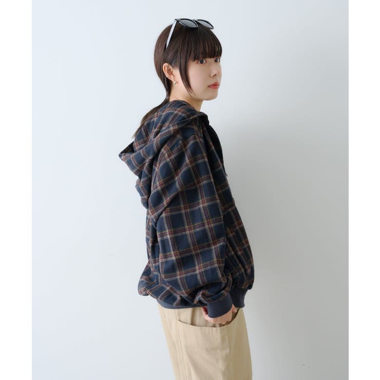 【Kastane】CHECK ZIP HOODIE SHIRT | PAL GROUP OUTLET | 詳細画像46 