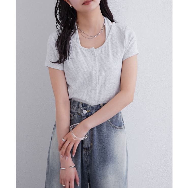 GRY | 【mystic】ホルターレイヤードフレンチ | PAL GROUP OUTLET
