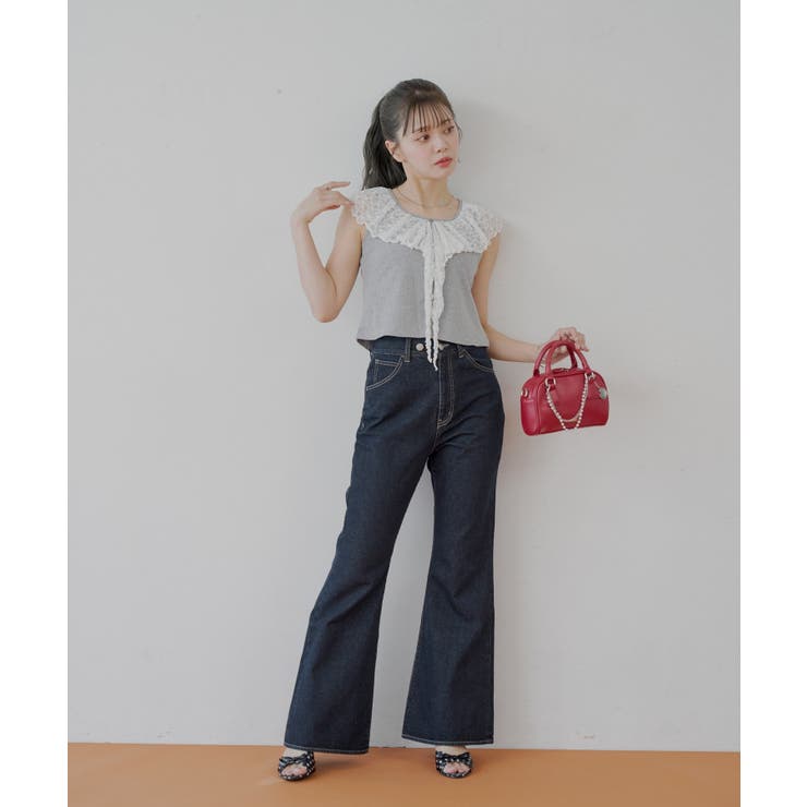 【Chico】レースドロップノースリリブT | PAL GROUP OUTLET | 詳細画像13 