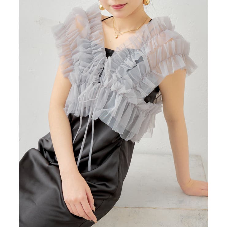 【Chico】チュールベスト+キャミOP | PAL GROUP OUTLET | 詳細画像2 