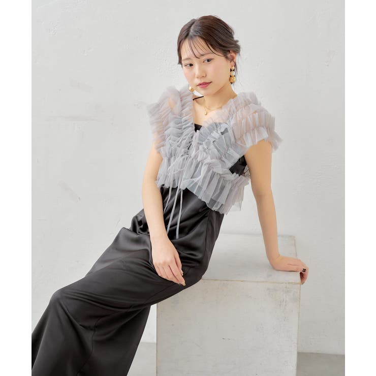 BK | 【Chico】チュールベスト+キャミOP | PAL GROUP OUTLET