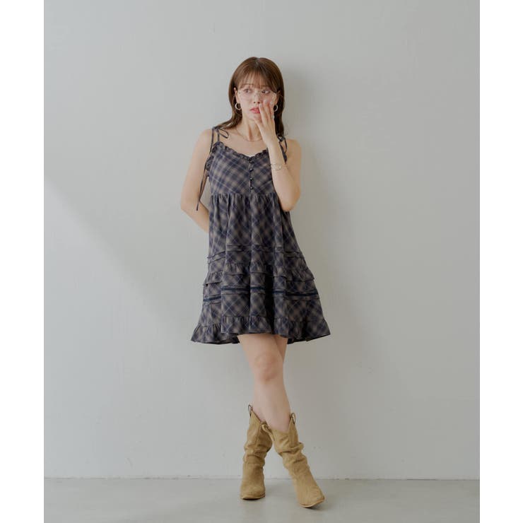 【Chico】肩リボンコットンレースフリルキャミOP | PAL GROUP OUTLET | 詳細画像43 