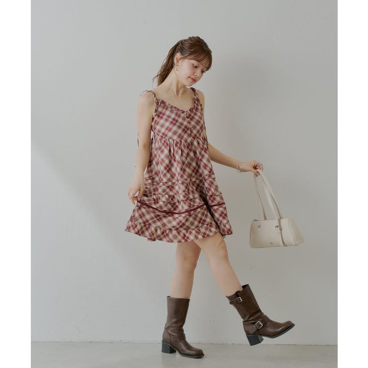 【Chico】肩リボンコットンレースフリルキャミOP | PAL GROUP OUTLET | 詳細画像49 