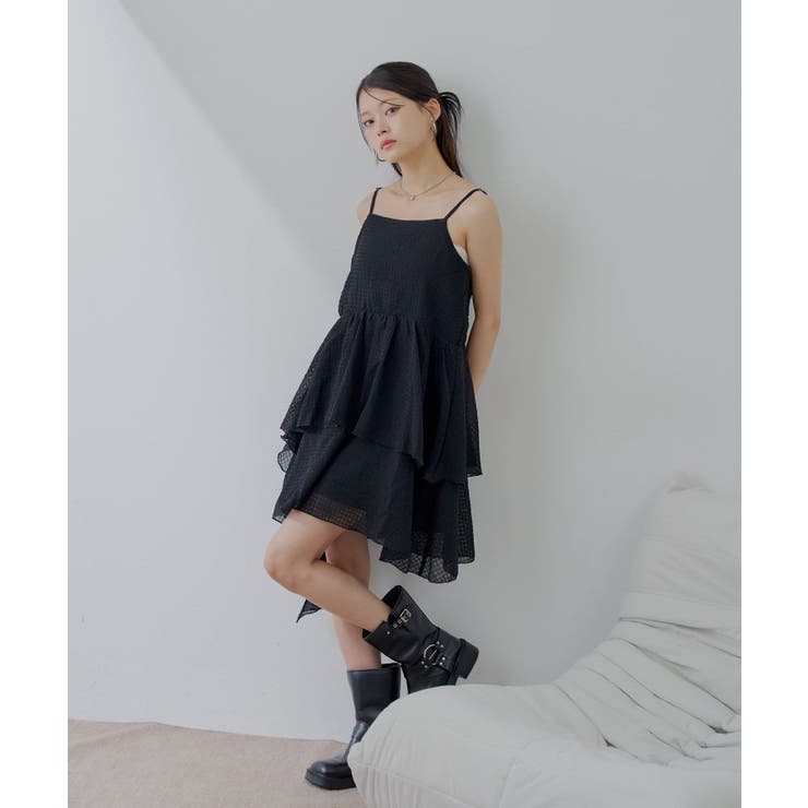 【Chico】ティアードサイドドロップフリルミニOP | PAL GROUP OUTLET | 詳細画像7 