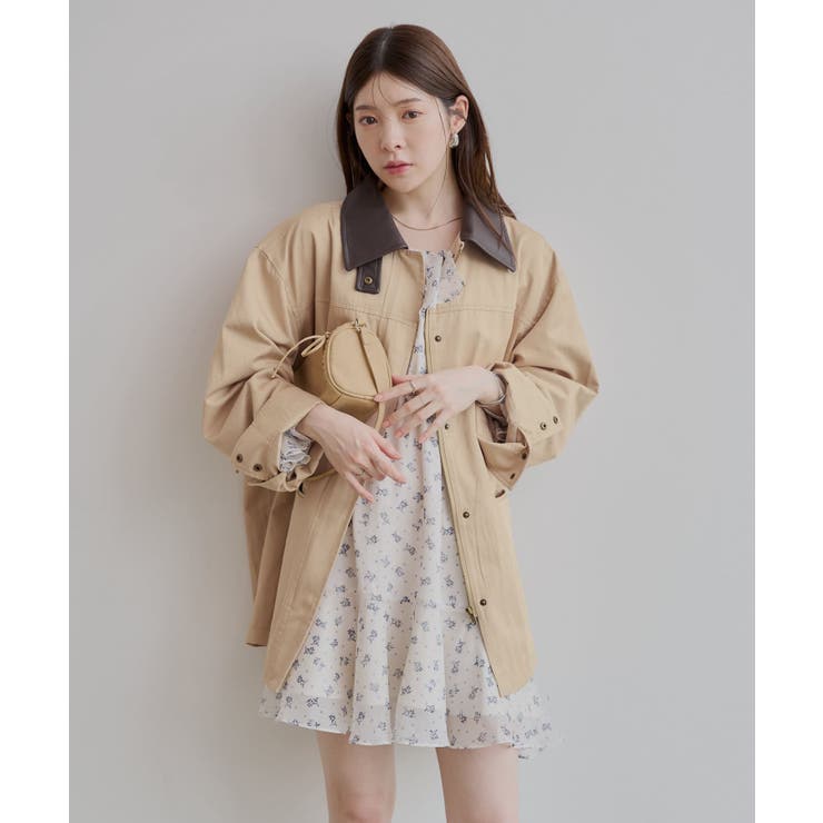 Chico】襟レザーZIPトレンチJKT[品番：PALW0007892]｜PAL GROUP OUTLET