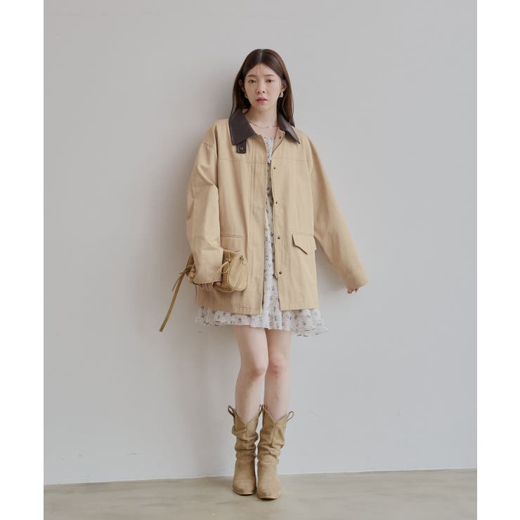 超希少 ヴィンテージ バーバリー リネン コート 襟レザー Vintage Burberrys Leather Collar PolyCotton Jacket バーバリー
