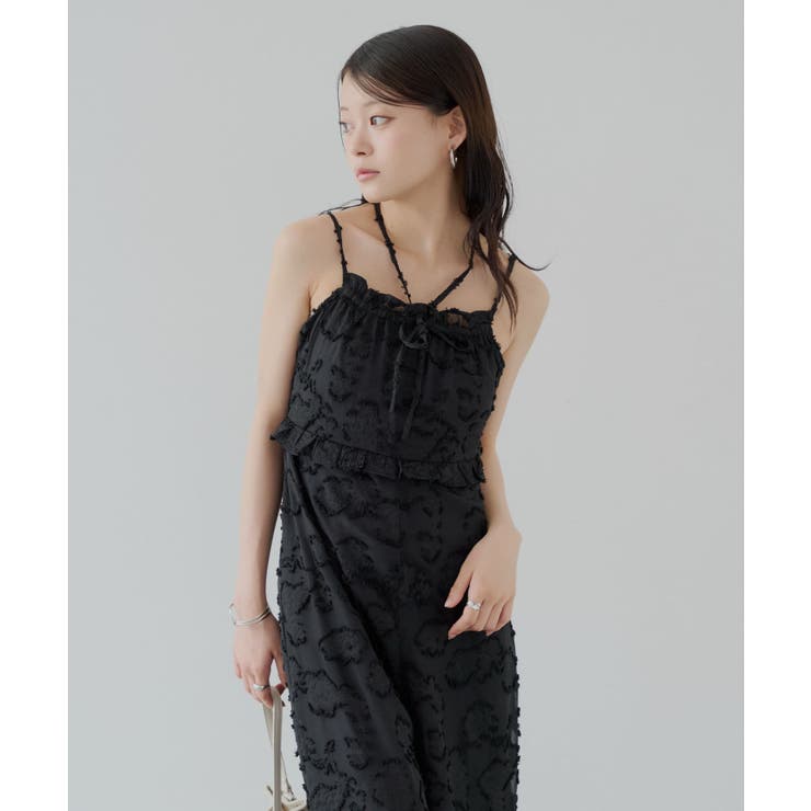 【Chico】シアーフラワーホルターネックベアサロペット | PAL GROUP OUTLET | 詳細画像11 