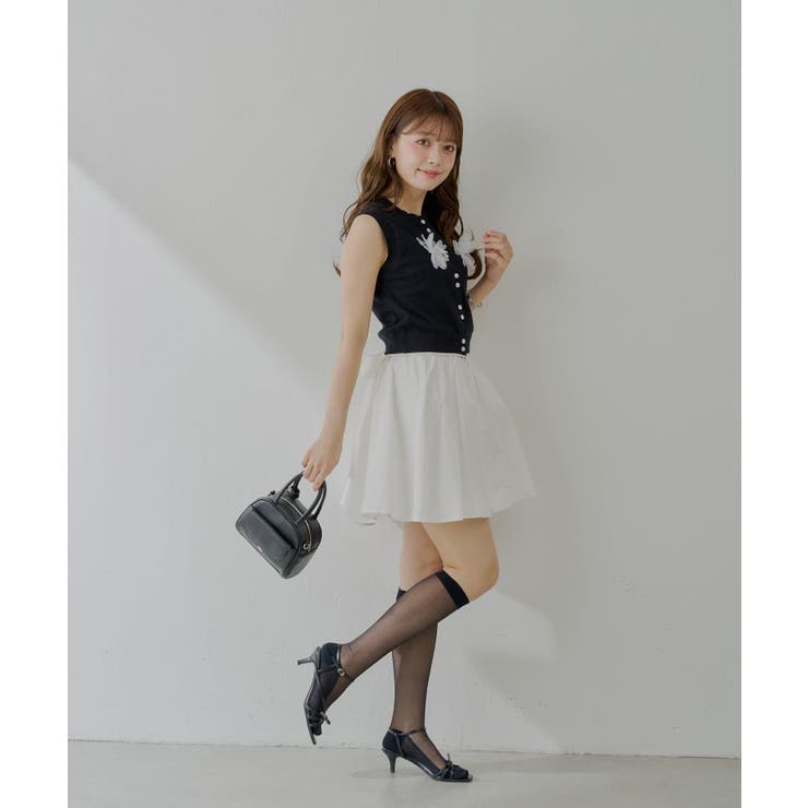 【Chico】フラワーモチーフノースリベスト | PAL GROUP OUTLET | 詳細画像9 