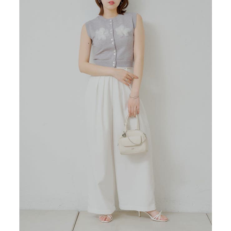 【Chico】フラワーモチーフノースリベスト | PAL GROUP OUTLET | 詳細画像16 