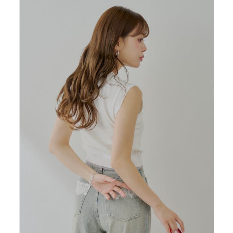 【Chico】フラワーモチーフノースリベスト | PAL GROUP OUTLET | 詳細画像7 