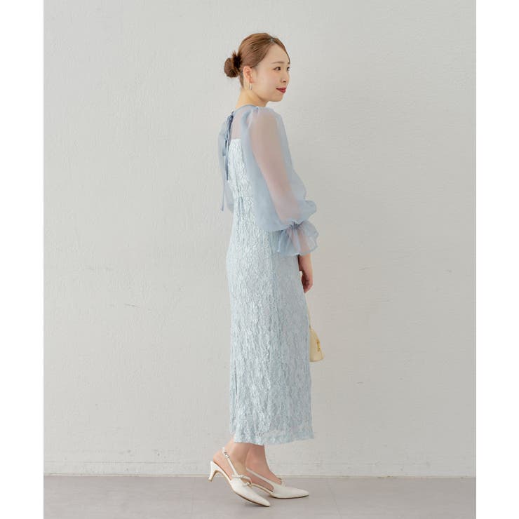 【Chico】配色シースルータイトロングドレス | PAL GROUP OUTLET | 詳細画像23 