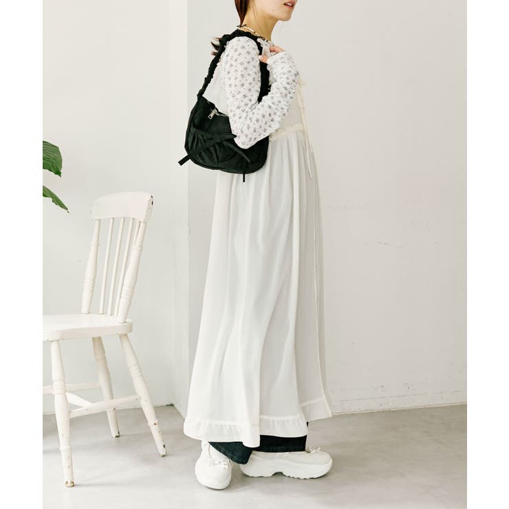 【w closet】シアーフリルキャミワンピース | PAL GROUP OUTLET | 詳細画像2 