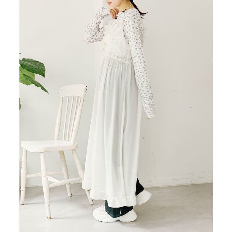 【w closet】シアーフリルキャミワンピース | PAL GROUP OUTLET | 詳細画像3 