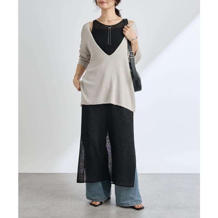 【RIVE DROITE】カラミメッシュリーンワンピース | PAL GROUP OUTLET | 詳細画像15 