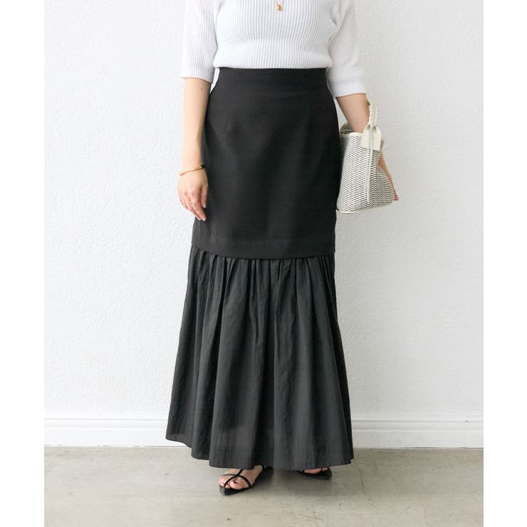 【RIVE DROITE】シアー切替ギャザーマーメイドSK | PAL GROUP OUTLET | 詳細画像13 