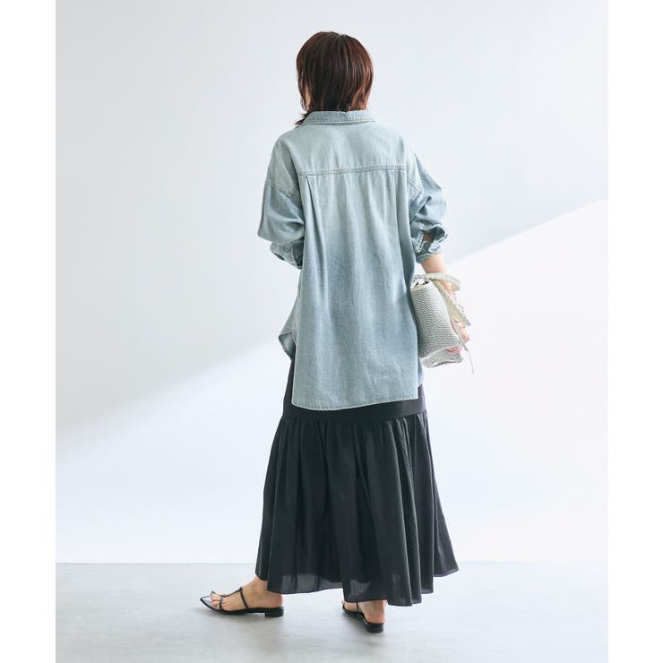 【RIVE DROITE】シアー切替ギャザーマーメイドSK | PAL GROUP OUTLET | 詳細画像5 