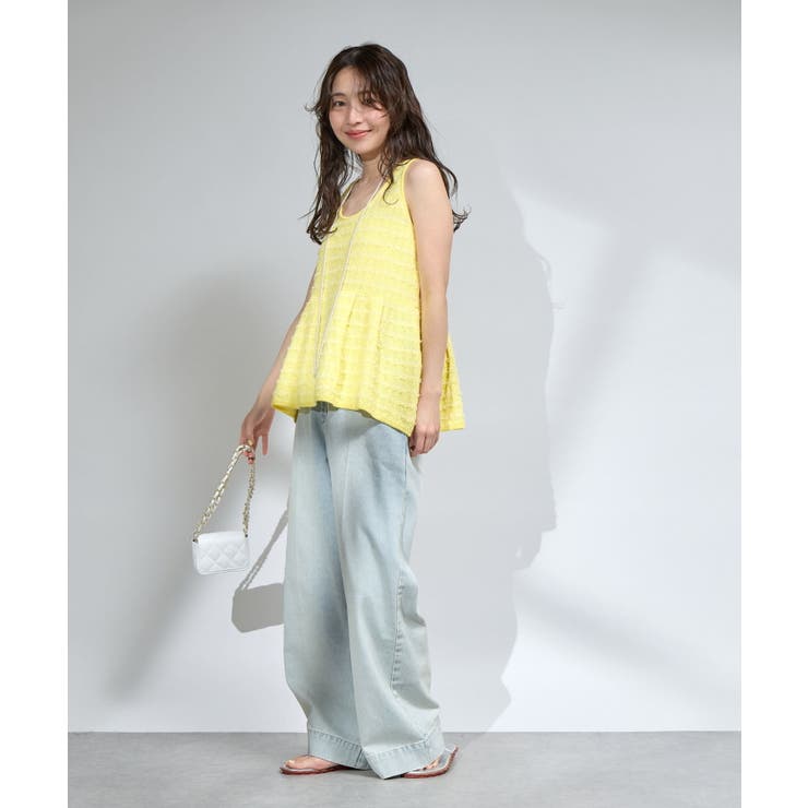 【La boutique BonBon】ツイードノースリペプラムKN | PAL GROUP OUTLET | 詳細画像20 