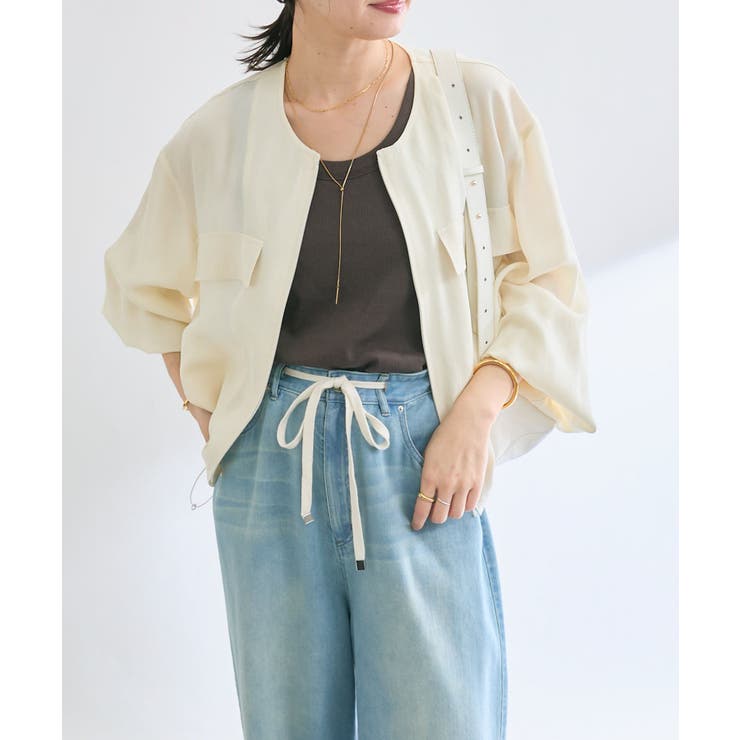 【RIVE DROITE】アセテートツイルブルゾン | PAL GROUP OUTLET | 詳細画像5 