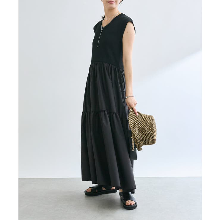 【RIVE DROITE】ニットドッキングティアードOP | PAL GROUP OUTLET | 詳細画像3 