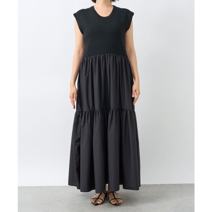 【RIVE DROITE】ニットドッキングティアードOP | PAL GROUP OUTLET | 詳細画像8 