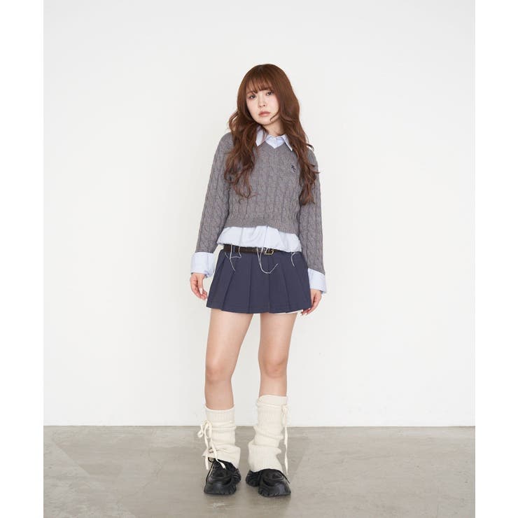 【RAY CASSIN】レイヤードベルト付プリーツミニ | PAL GROUP OUTLET | 詳細画像9 