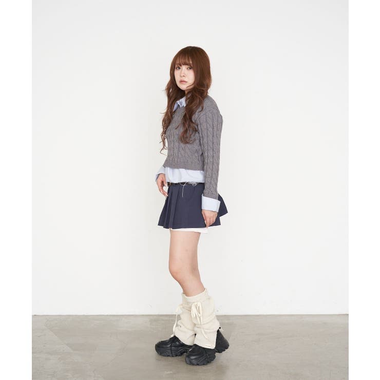 【RAY CASSIN】レイヤードベルト付プリーツミニ | PAL GROUP OUTLET | 詳細画像10 