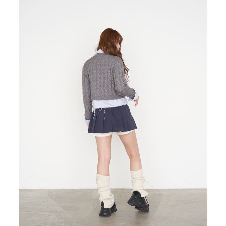 【RAY CASSIN】レイヤードベルト付プリーツミニ | PAL GROUP OUTLET | 詳細画像11 