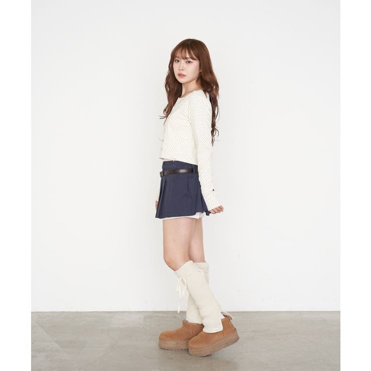 【RAY CASSIN】レイヤードベルト付プリーツミニ | PAL GROUP OUTLET | 詳細画像3 