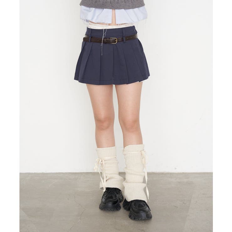 【RAY CASSIN】レイヤードベルト付プリーツミニ | PAL GROUP OUTLET | 詳細画像6 