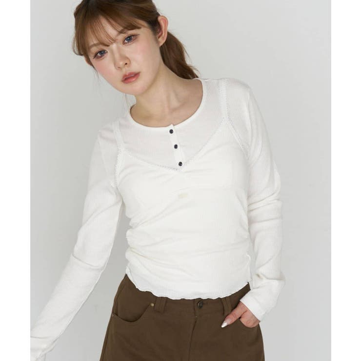 WHT | 【RAY CASSIN】ヘンリーレイヤードカシュクールキャミ | PAL GROUP OUTLET