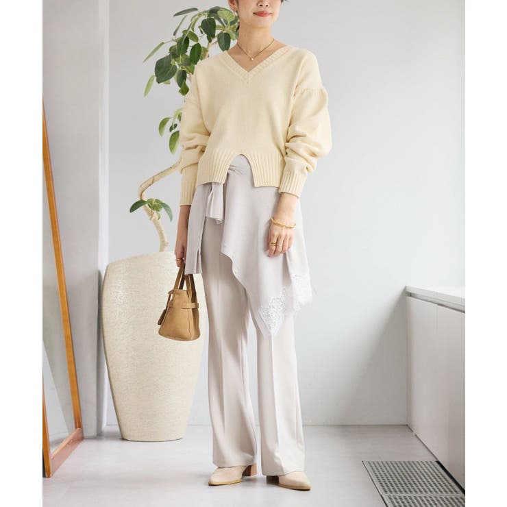 【RIVE DROITE】ギャザースリーブオーバーニット | PAL GROUP OUTLET | 詳細画像1 