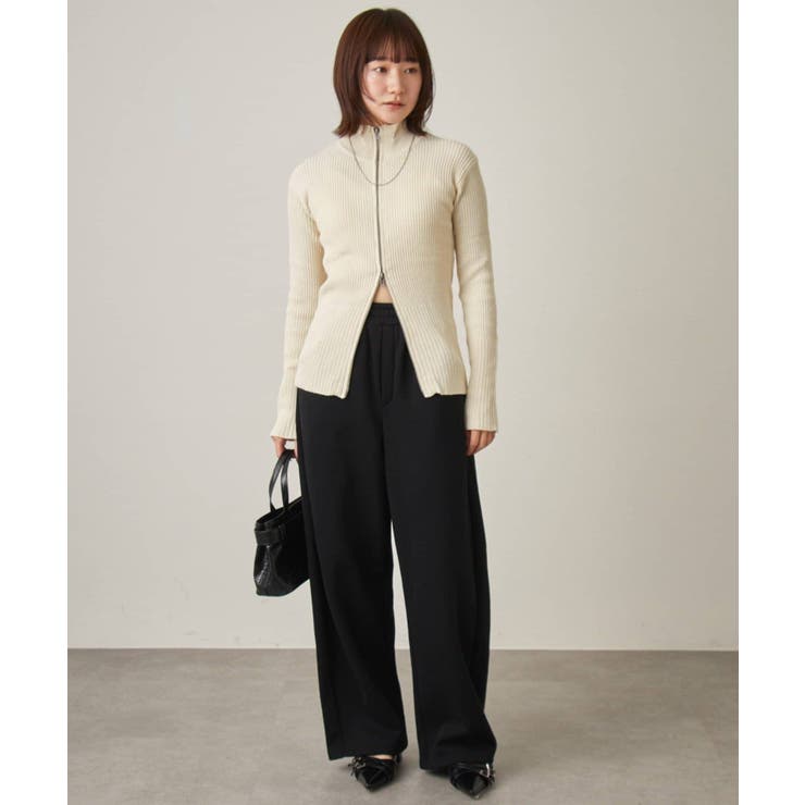 【mline】ダブルZIPリブカーディガン | PAL GROUP OUTLET | 詳細画像6 