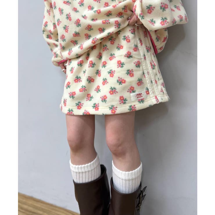 【w closet】花柄フリースミニスカート | PAL GROUP OUTLET | 詳細画像2 