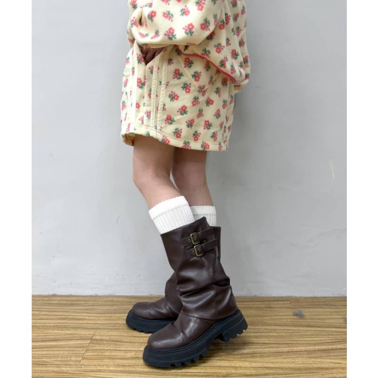 【w closet】花柄フリースミニスカート | PAL GROUP OUTLET | 詳細画像3 