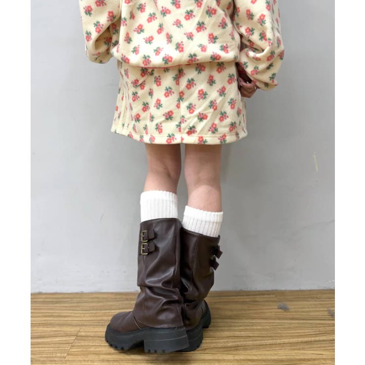 【w closet】花柄フリースミニスカート | PAL GROUP OUTLET | 詳細画像4 