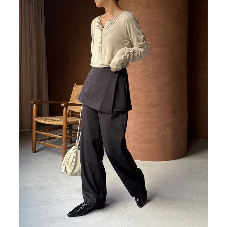 【CAPRICIEUX LE'MAGE】インナーSET袖ギャザーヘンリーＴ | PAL GROUP OUTLET | 詳細画像3 