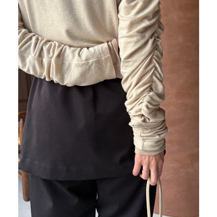 【CAPRICIEUX LE'MAGE】インナーSET袖ギャザーヘンリーＴ | PAL GROUP OUTLET | 詳細画像4 