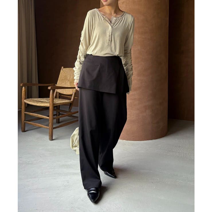 【CAPRICIEUX LE'MAGE】インナーSET袖ギャザーヘンリーＴ | PAL GROUP OUTLET | 詳細画像8 