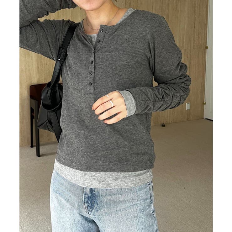 【CAPRICIEUX LE'MAGE】インナーSET袖ギャザーヘンリーＴ | PAL GROUP OUTLET | 詳細画像21 