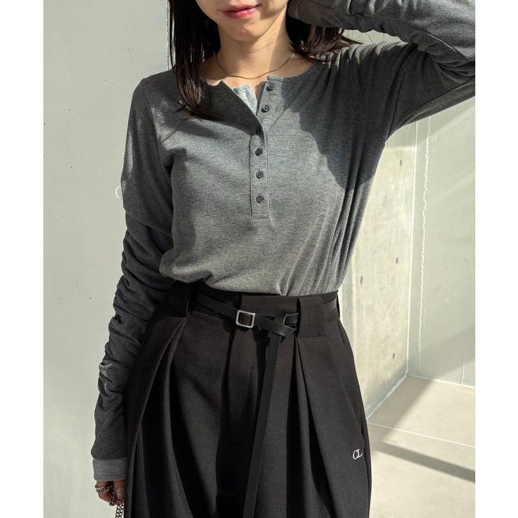 【CAPRICIEUX LE'MAGE】インナーSET袖ギャザーヘンリーＴ | PAL GROUP OUTLET | 詳細画像13 
