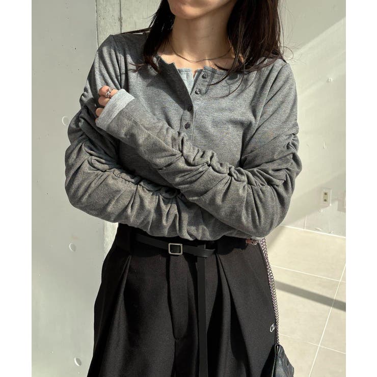 【CAPRICIEUX LE'MAGE】インナーSET袖ギャザーヘンリーＴ | PAL GROUP OUTLET | 詳細画像15 