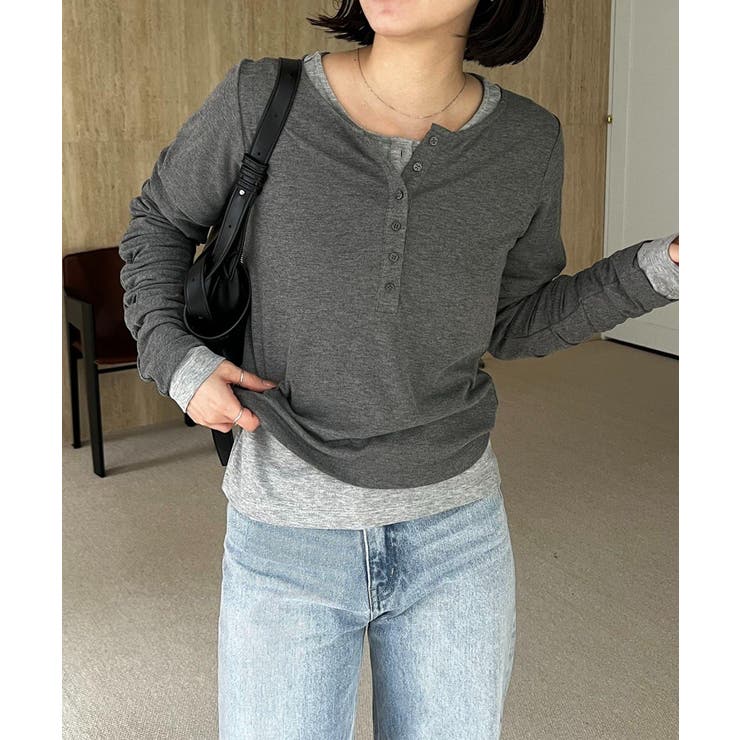 【CAPRICIEUX LE'MAGE】インナーSET袖ギャザーヘンリーＴ | PAL GROUP OUTLET | 詳細画像17 