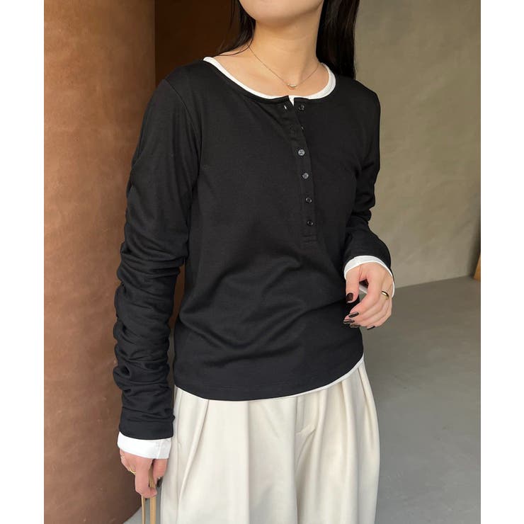【CAPRICIEUX LE'MAGE】インナーSET袖ギャザーヘンリーＴ | PAL GROUP OUTLET | 詳細画像34 
